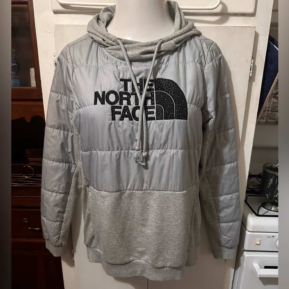 North Face Puffer Grey Pull Over